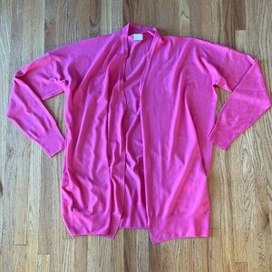 Pink 100% Virgin Wool Cardigan S/M Fedeli